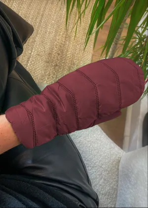Quilted Faux Fur Lined  Mittens