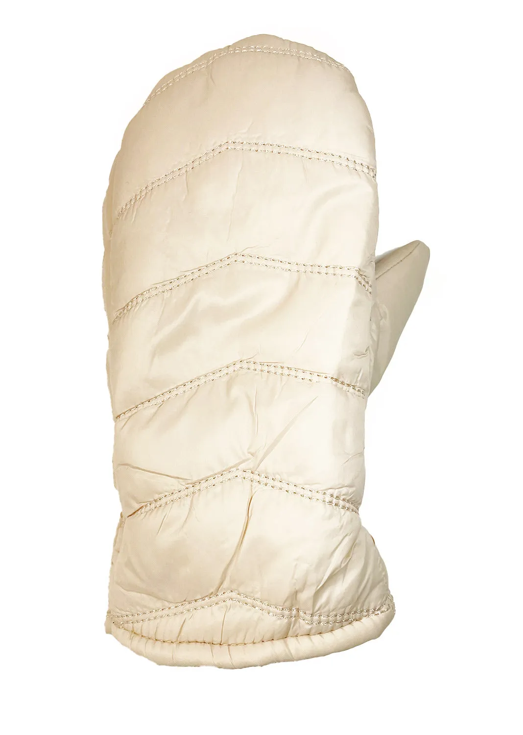 Quilted Faux Fur Lined  Mittens