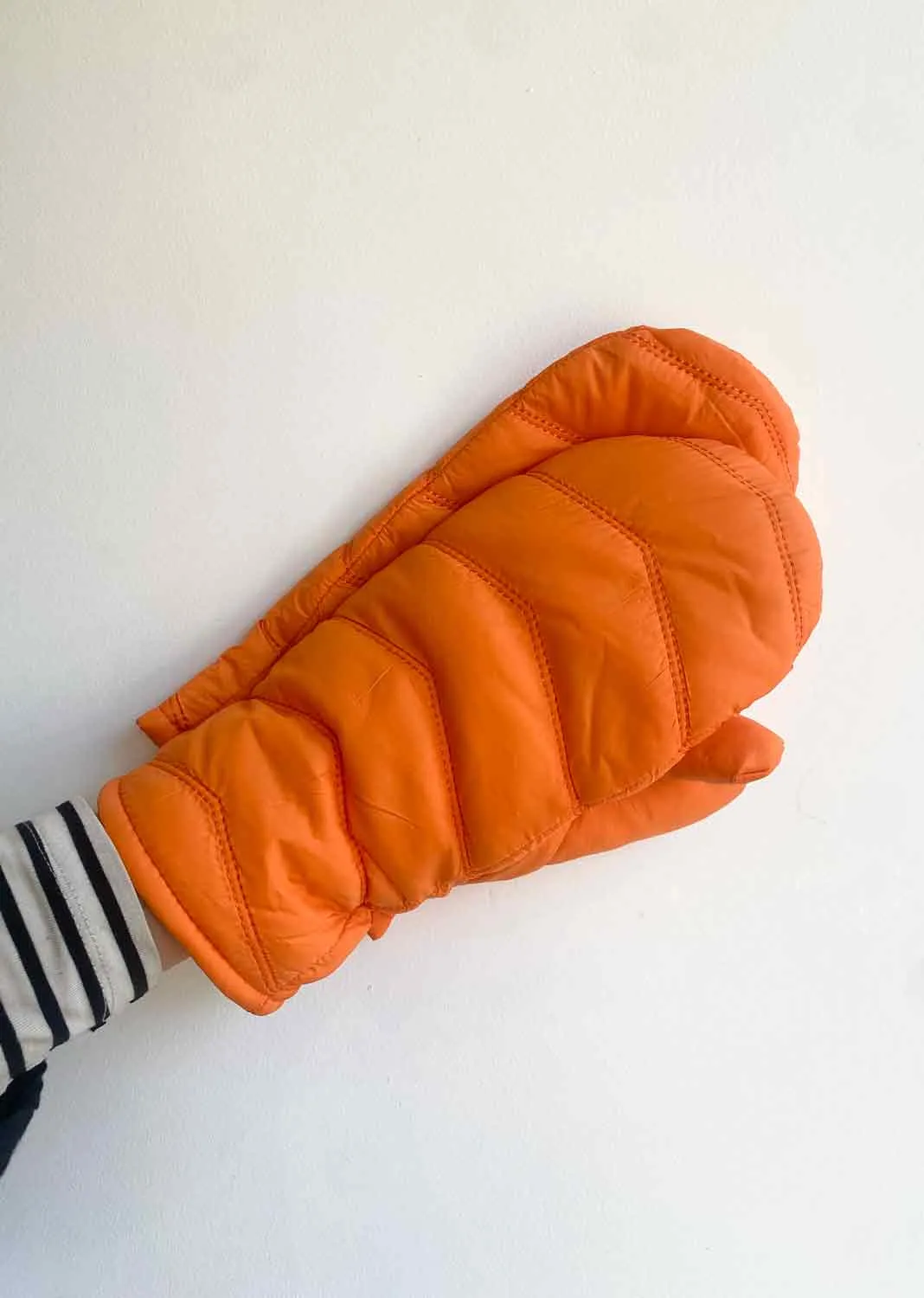 Quilted Faux Fur Lined  Mittens