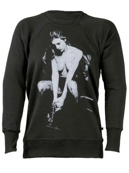 Raglan Jumper Gun Girl - Black
