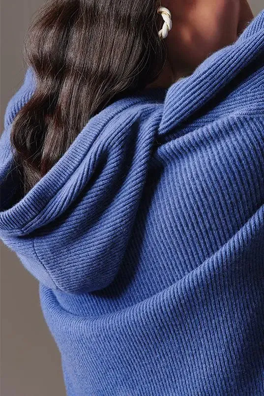 Relax Fit Merino Wool Hooded Sweater