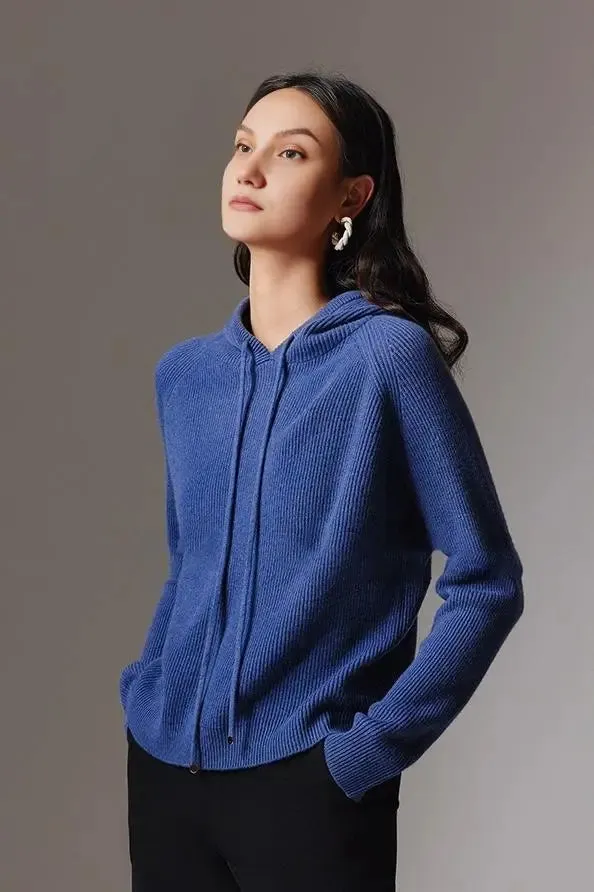 Relax Fit Merino Wool Hooded Sweater
