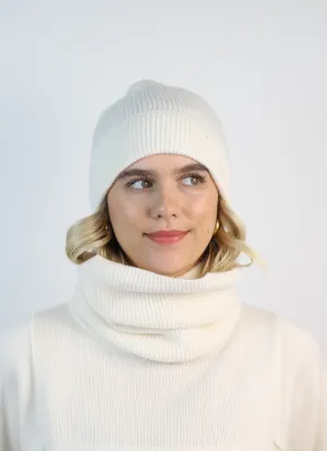 Renwick Fishermans Cashmere Beanie White Ice