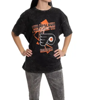 Retro Philadelphia Flyers Oversized Drop Shoulder Vintage Crewneck Short Sleeve T-Shirt