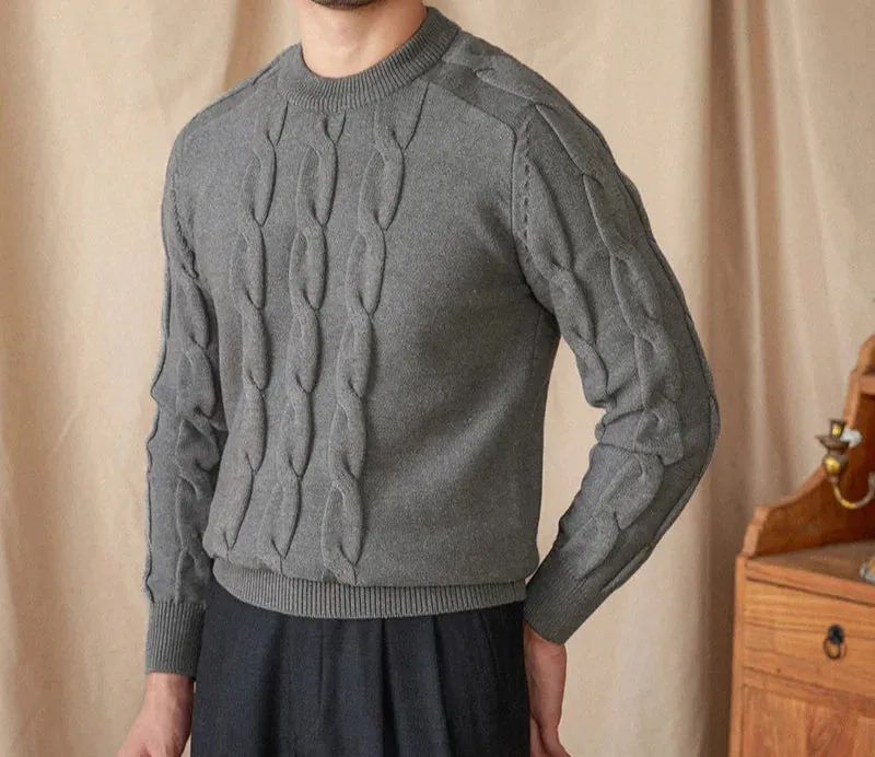 Round neck vintage sweater