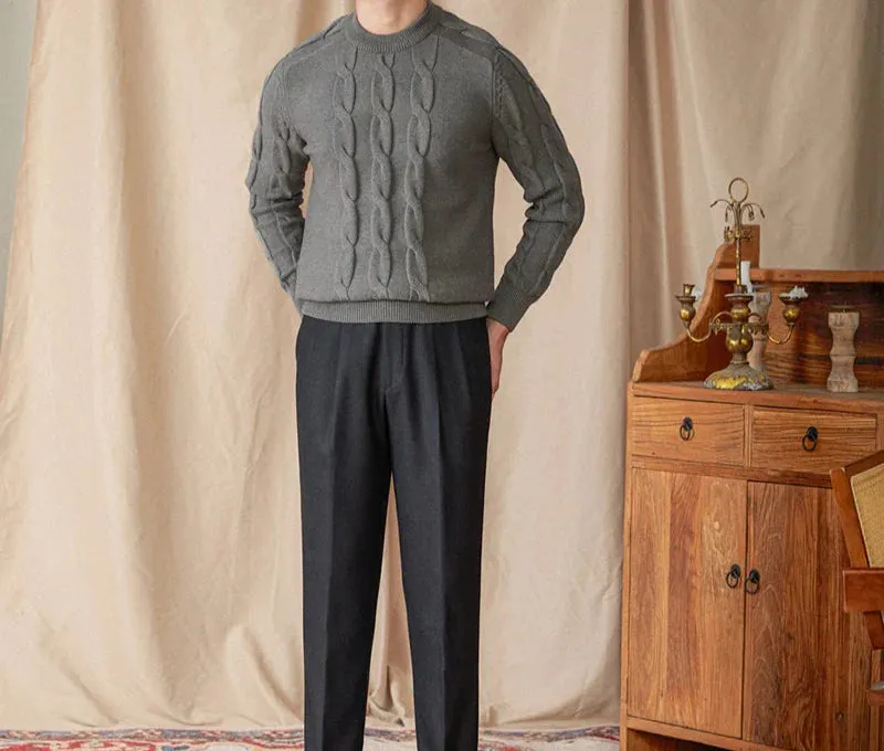 Round neck vintage sweater