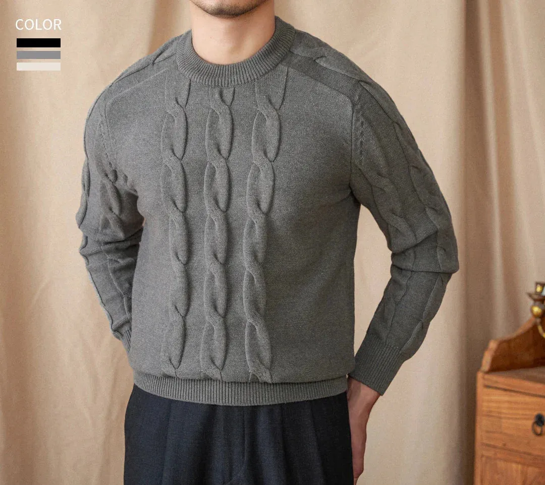 Round neck vintage sweater