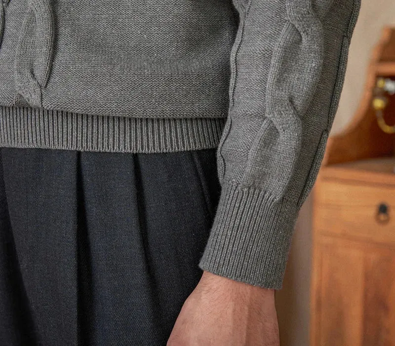 Round neck vintage sweater