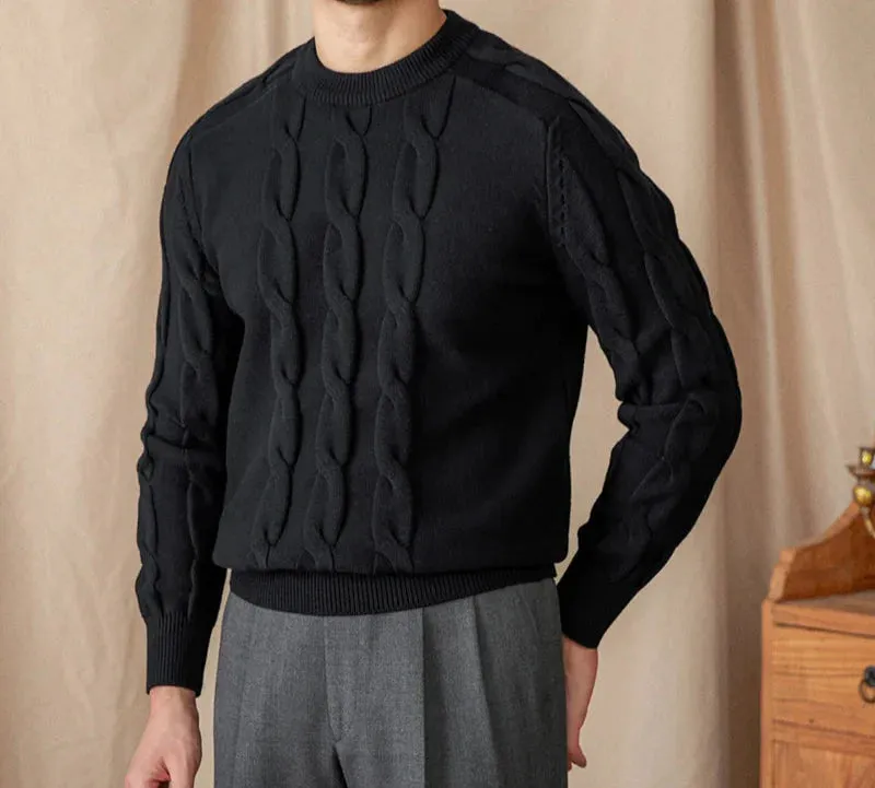 Round neck vintage sweater