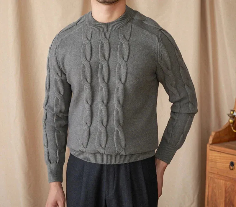 Round neck vintage sweater