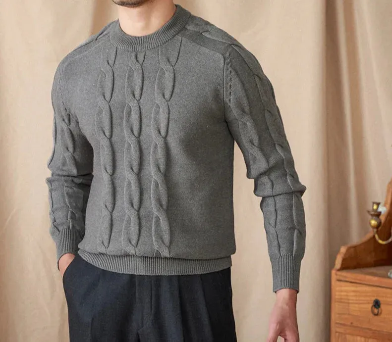 Round neck vintage sweater