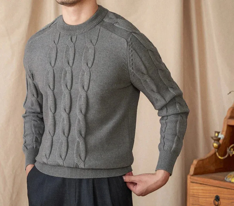 Round neck vintage sweater