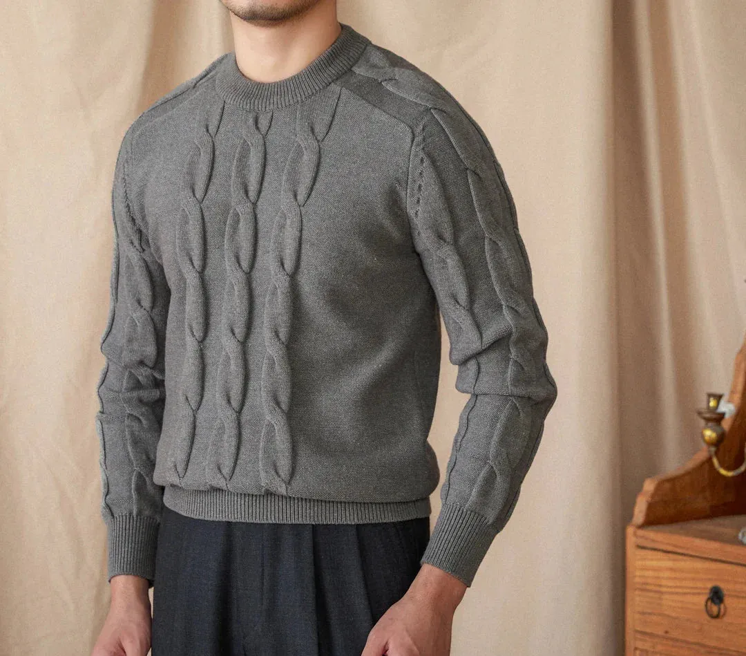 Round neck vintage sweater