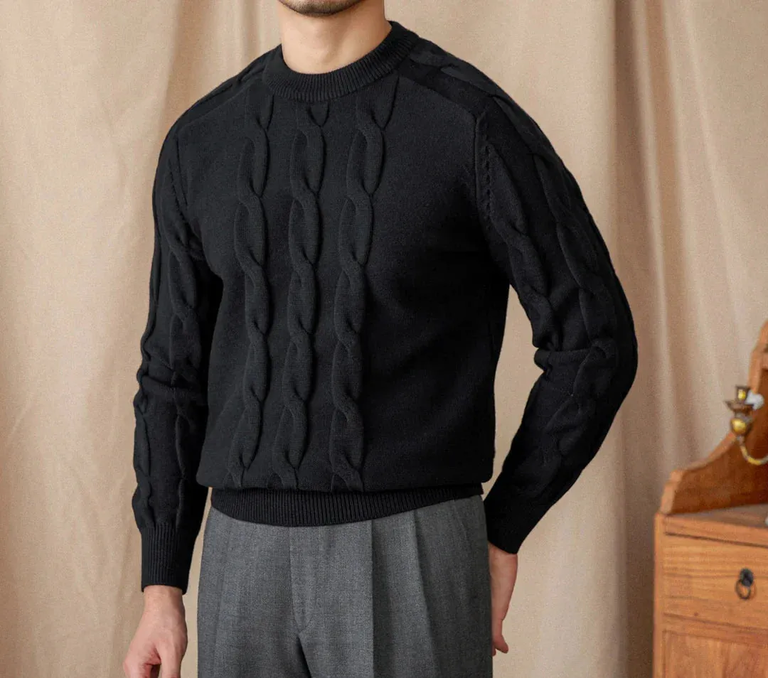 Round neck vintage sweater