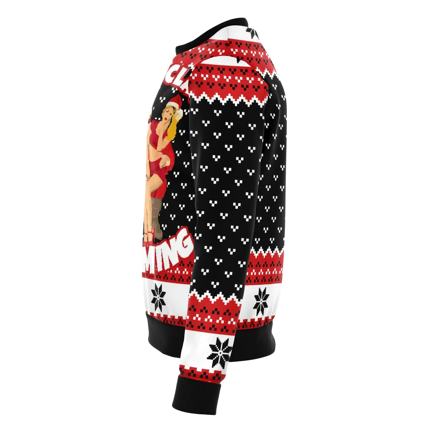 SANTA IS COMING UGLY CHRISTMAS SWEATER
