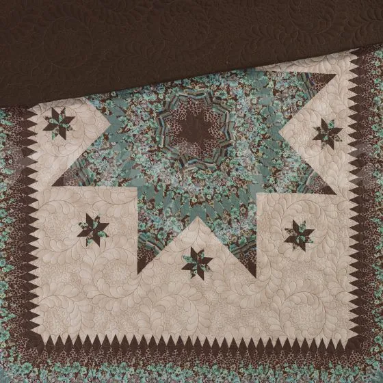 Sea Breeze Star Reversible 3-Piece Quilt Set - Full/Queen