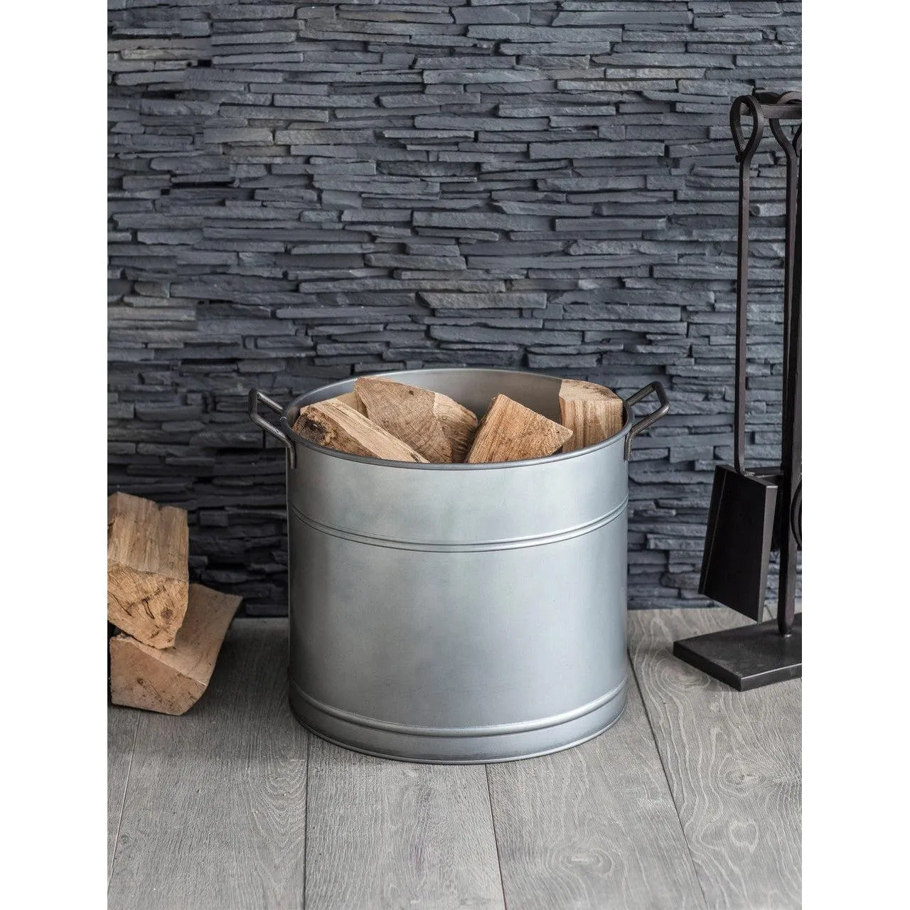 Set of 2 Buckets - Galvanised Steel