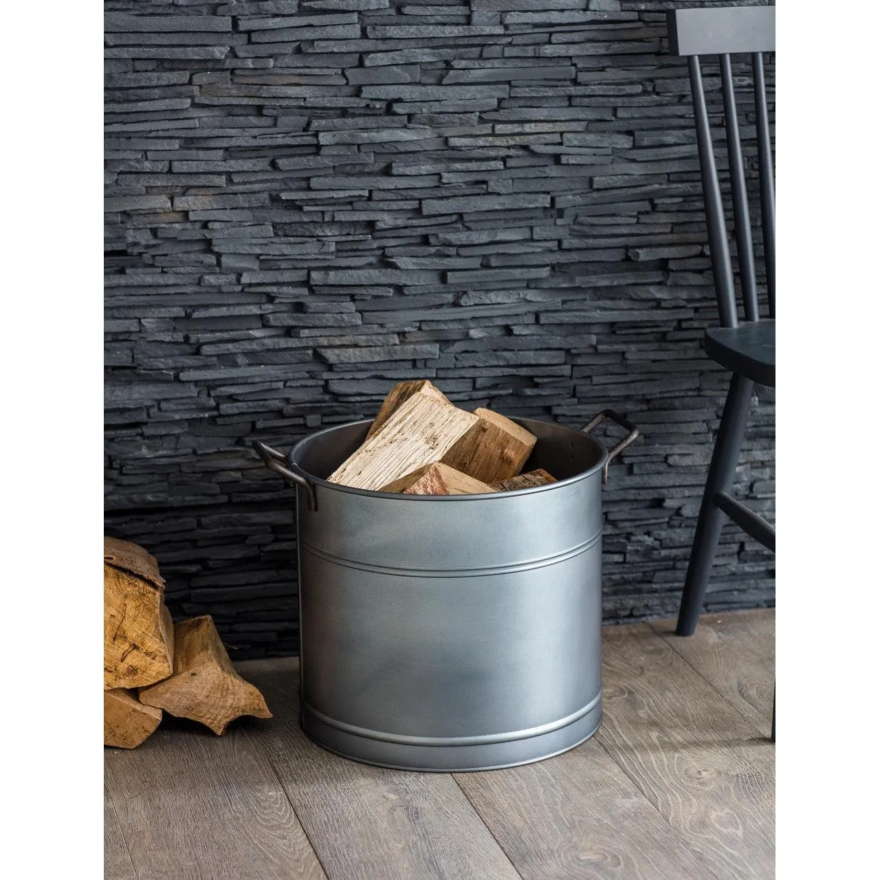 Set of 2 Buckets - Galvanised Steel