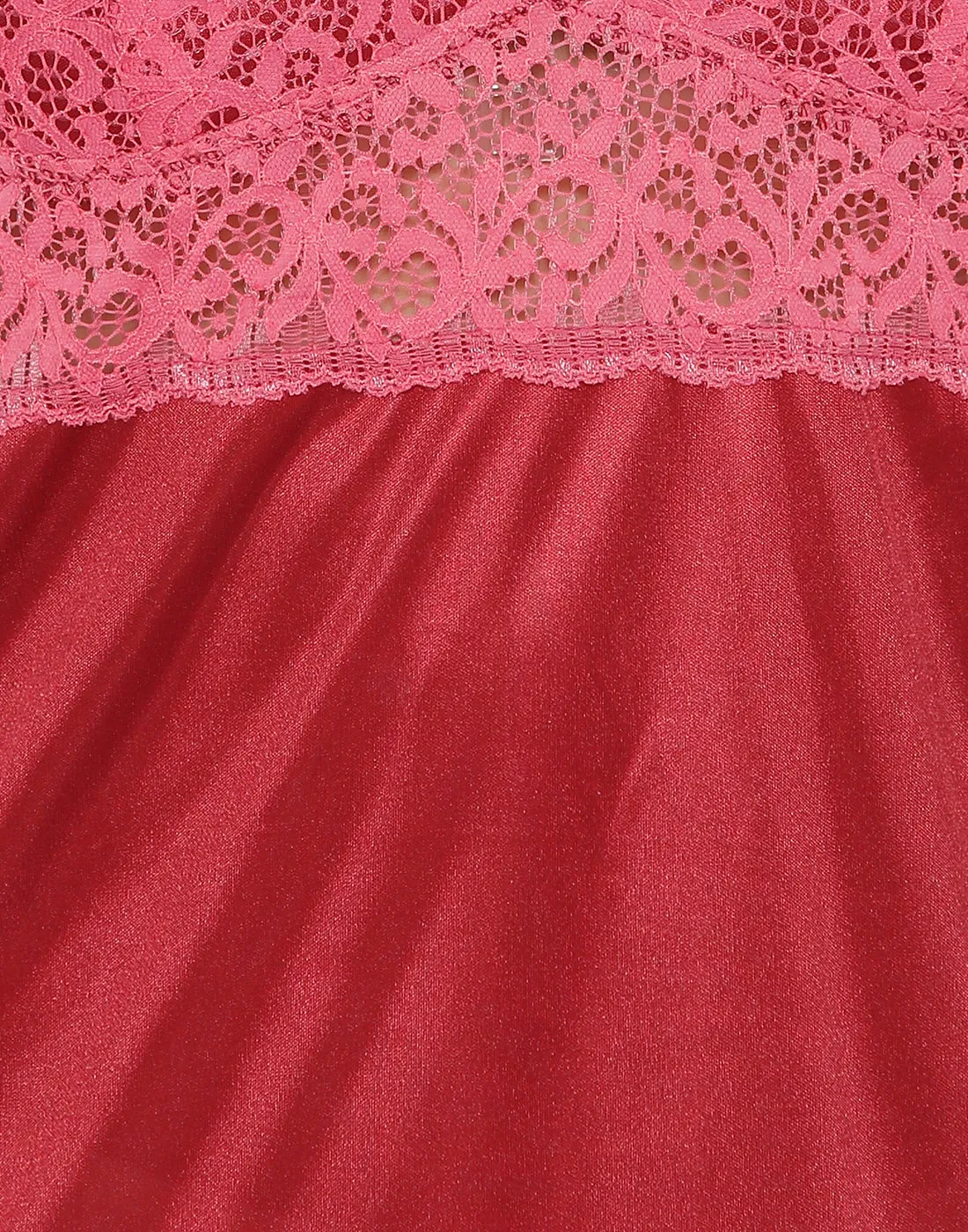 Short Night Dress & Robe Set In Maroon