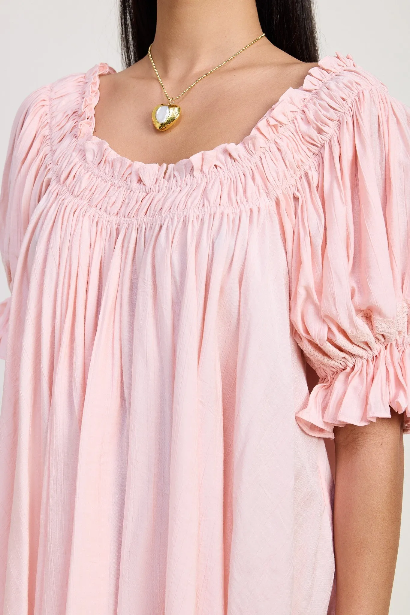 Short Sleeve Babydoll Mini Dress