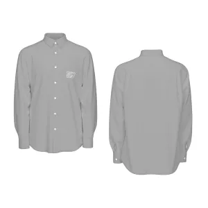 Sixty Eight 93 Logo White Grey Men's Cotton Long Sleeve Shirt