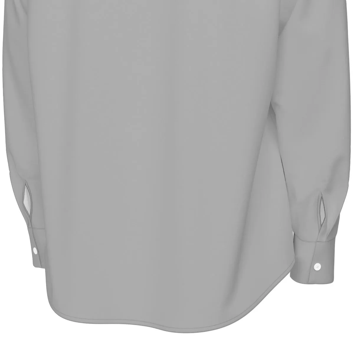 Sixty Eight 93 Logo White Grey Men's Cotton Long Sleeve Shirt