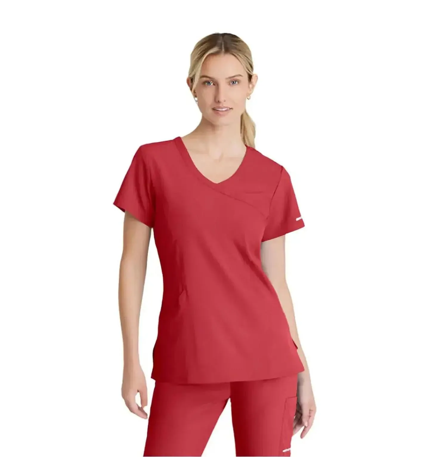 SKECHERS™ by Barco Reliance 3-Pocket Crossover V-Neck Scrub Top