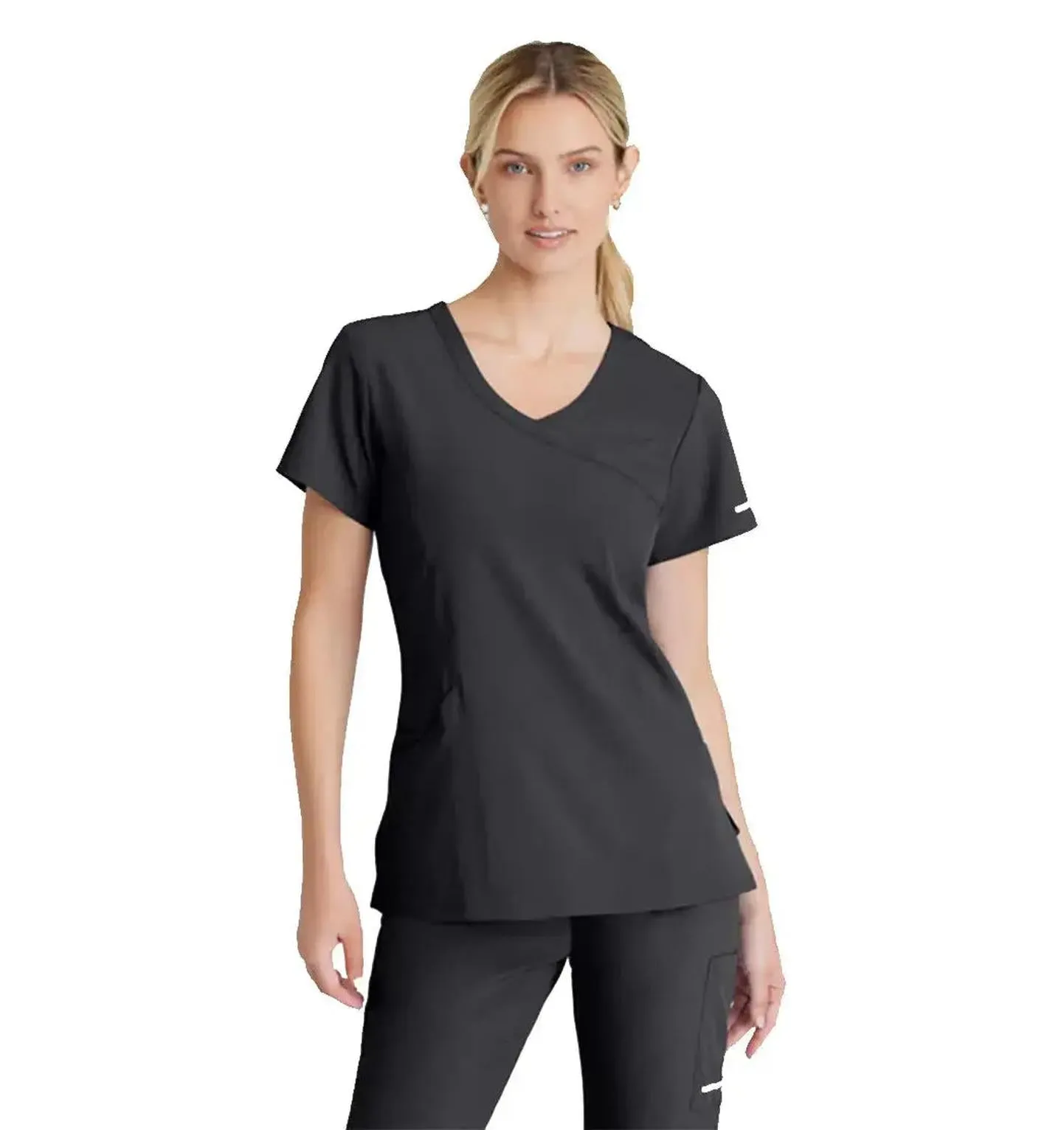 SKECHERS™ by Barco Reliance 3-Pocket Crossover V-Neck Scrub Top
