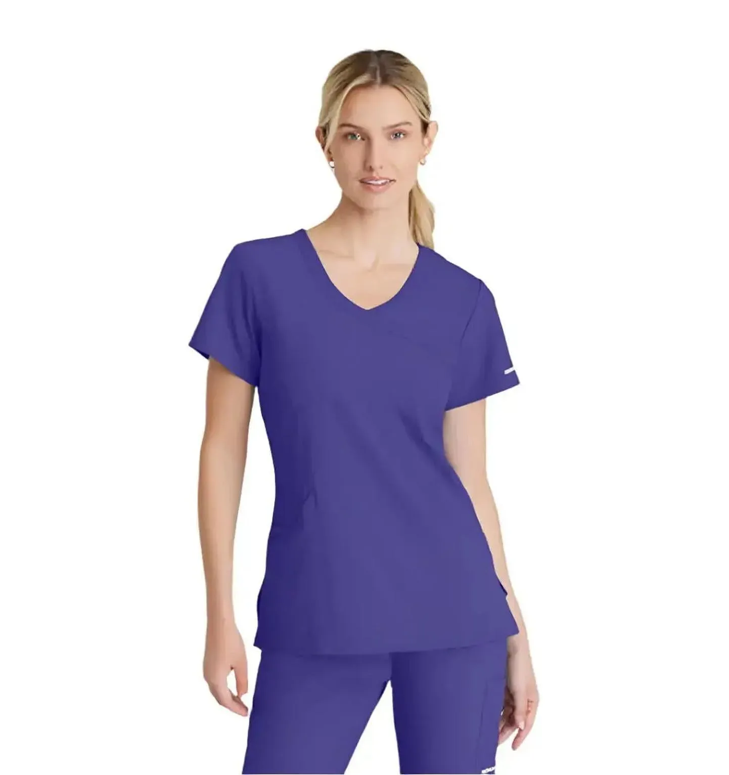 SKECHERS™ by Barco Reliance 3-Pocket Crossover V-Neck Scrub Top