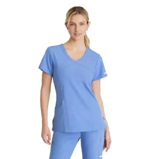 SKECHERS™ by Barco Reliance 3-Pocket Crossover V-Neck Scrub Top