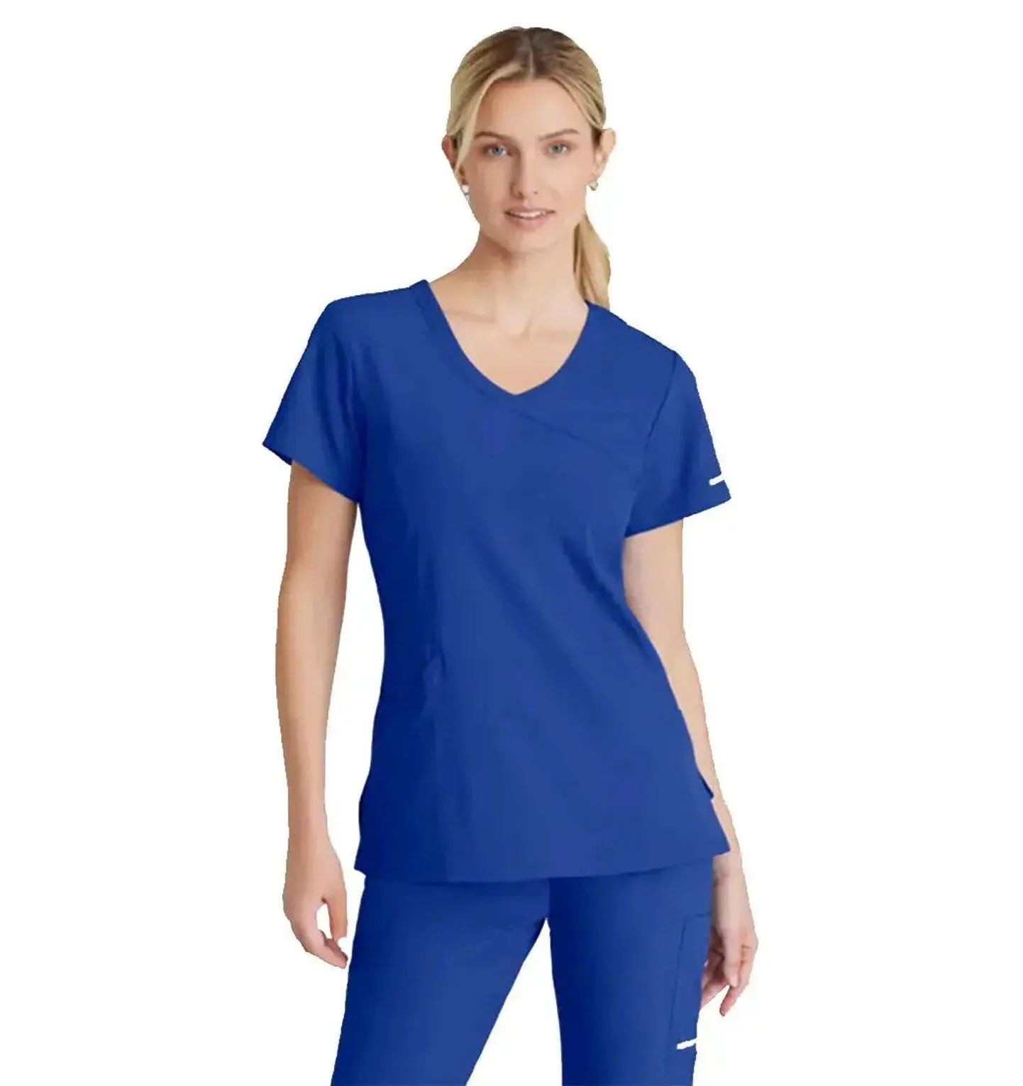 SKECHERS™ by Barco Reliance 3-Pocket Crossover V-Neck Scrub Top