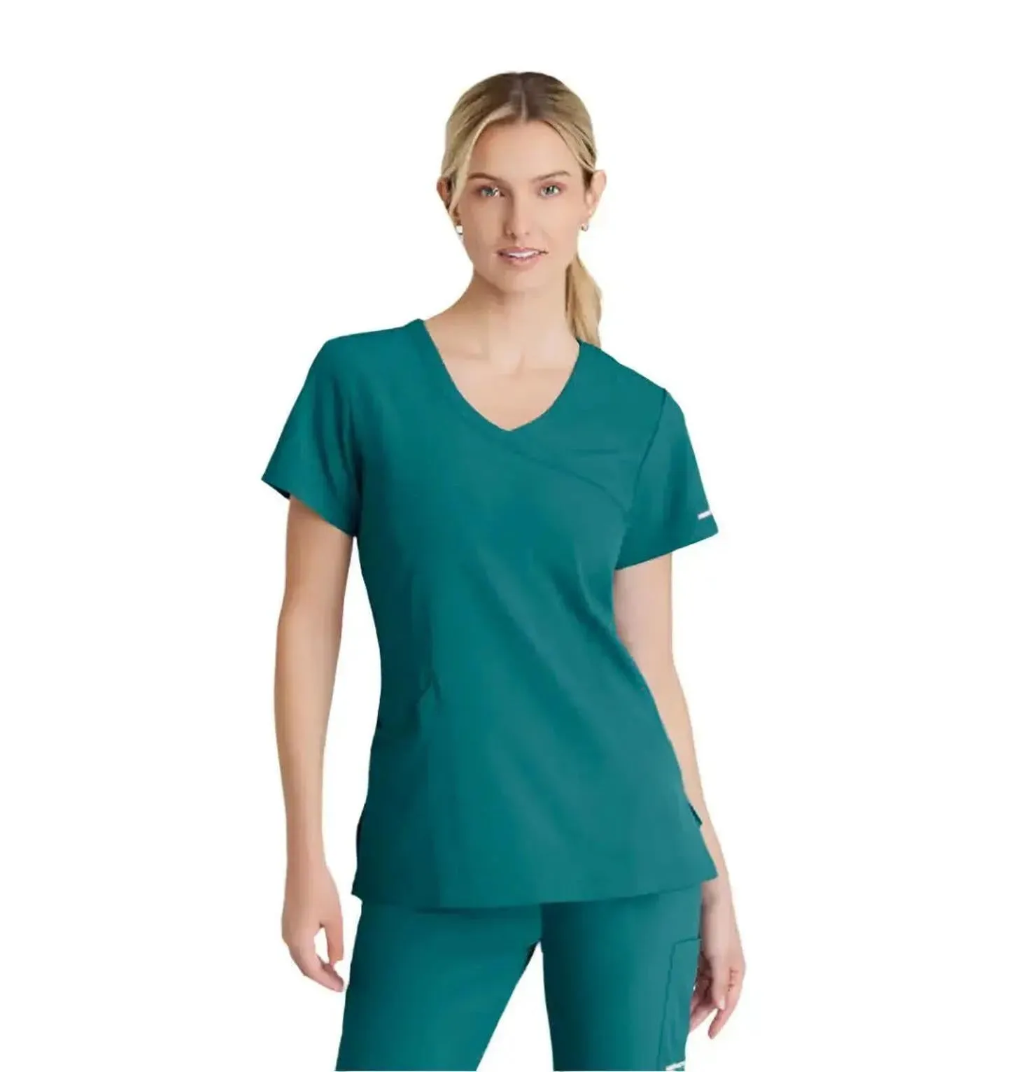 SKECHERS™ by Barco Reliance 3-Pocket Crossover V-Neck Scrub Top