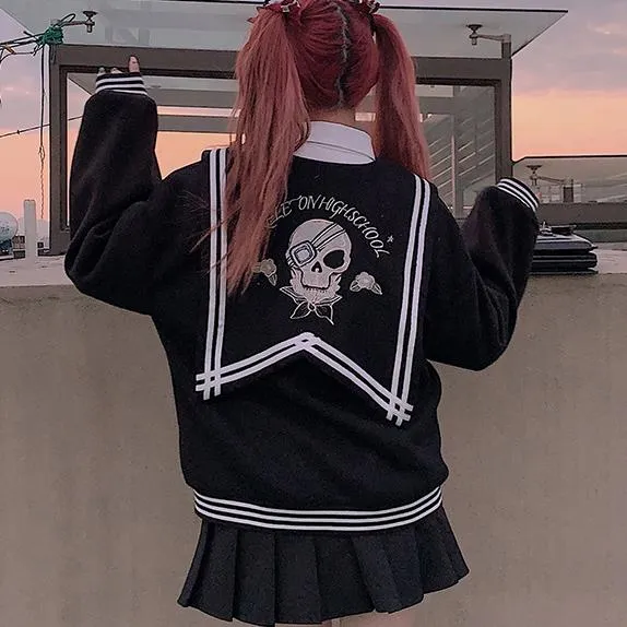 Skeleton Sailor School Sweater SD00291