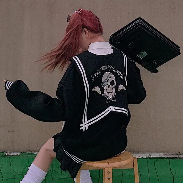 Skeleton Sailor School Sweater SD00291