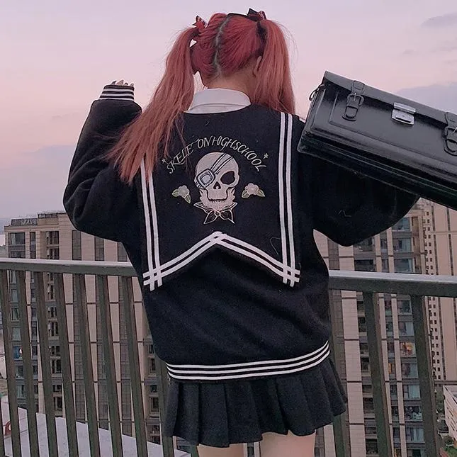 Skeleton Sailor School Sweater SD00291