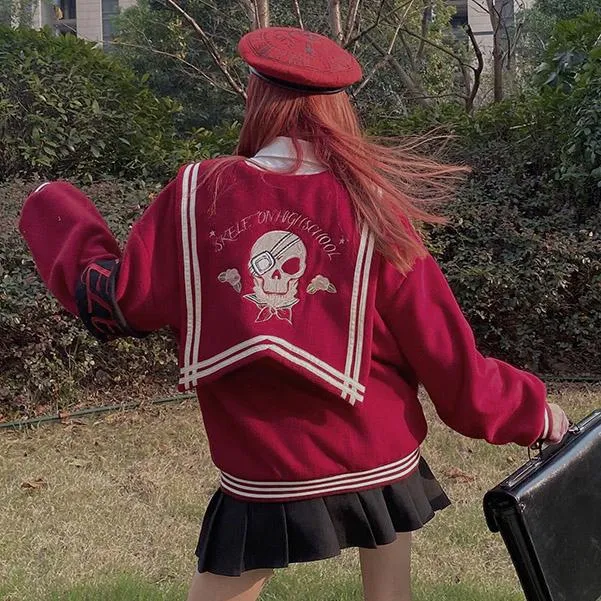 Skeleton Sailor School Sweater SD00291