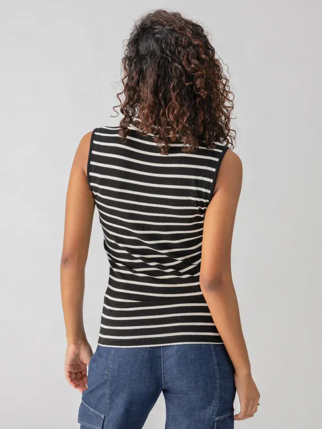 Sleveless Mock Neck Top