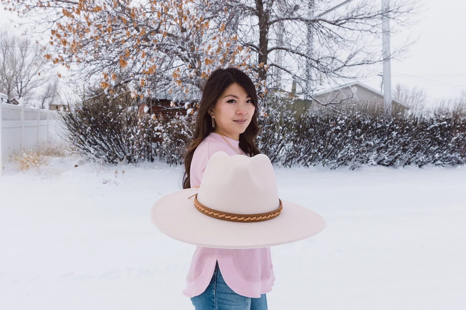 Sloan Wide Brim Panama Hat Ivory
