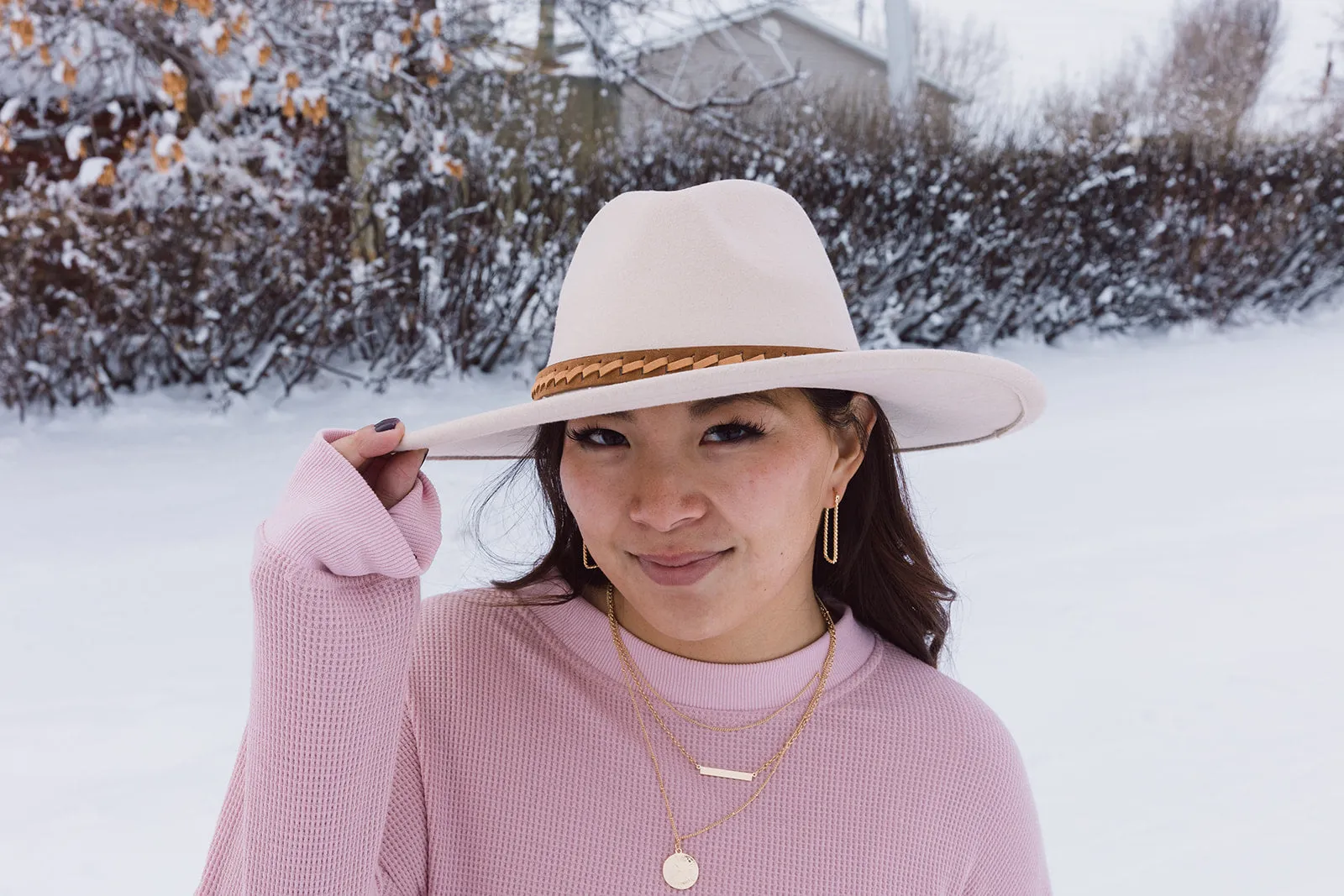 Sloan Wide Brim Panama Hat Ivory