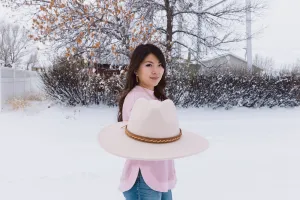 Sloan Wide Brim Panama Hat Ivory