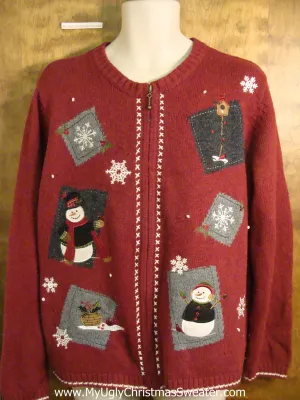 Snowmen and Snowflakes Novelty Funny Holiday Sweater