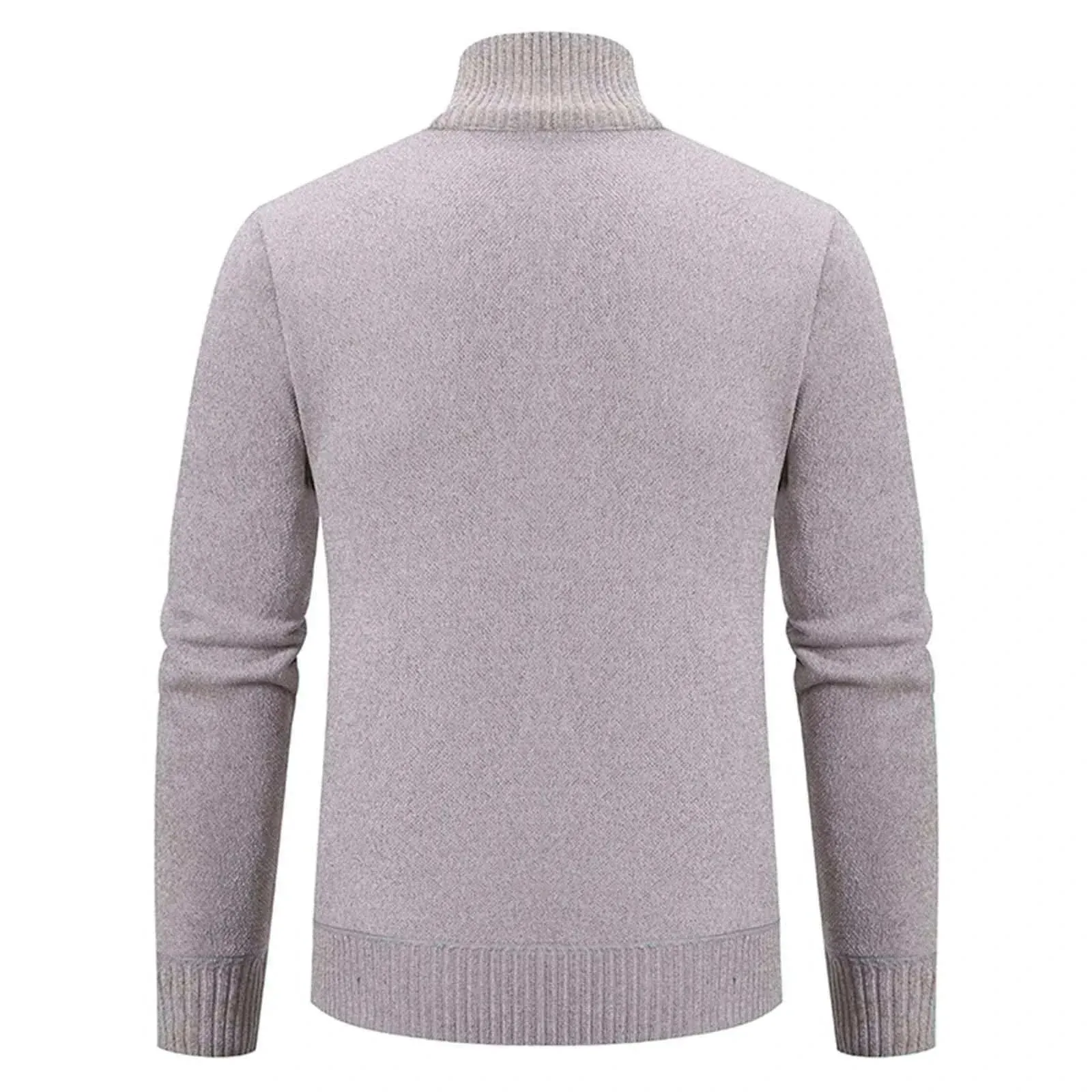 Stand collar sweater with zipper