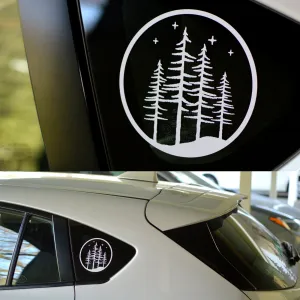 Starry Sky Fir Tree Hill, Circular Design