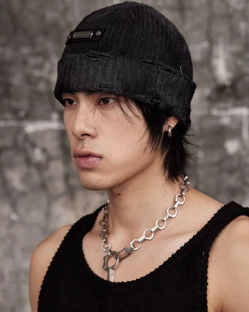 Streetwear Dirty Fit Holed Knit Hat