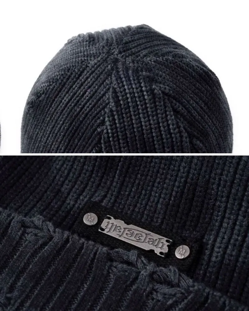 Streetwear Dirty Fit Holed Knit Hat