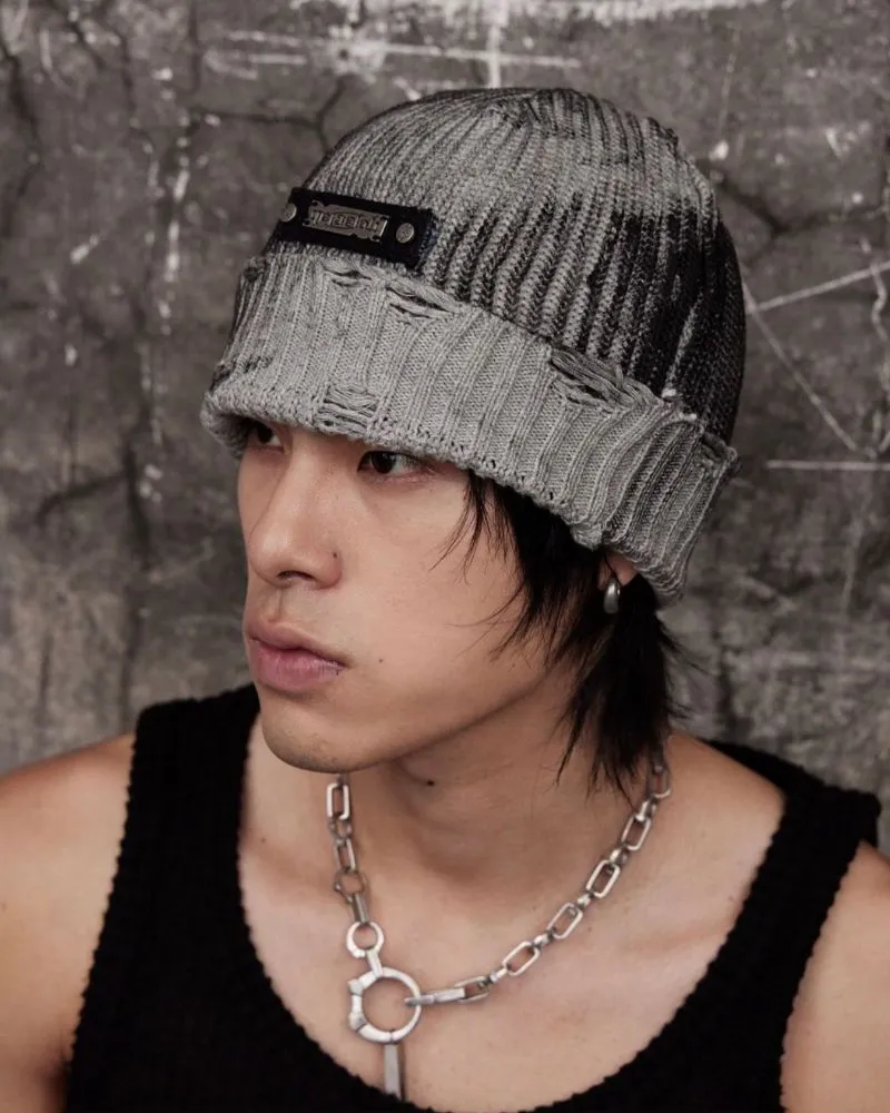 Streetwear Dirty Fit Holed Knit Hat