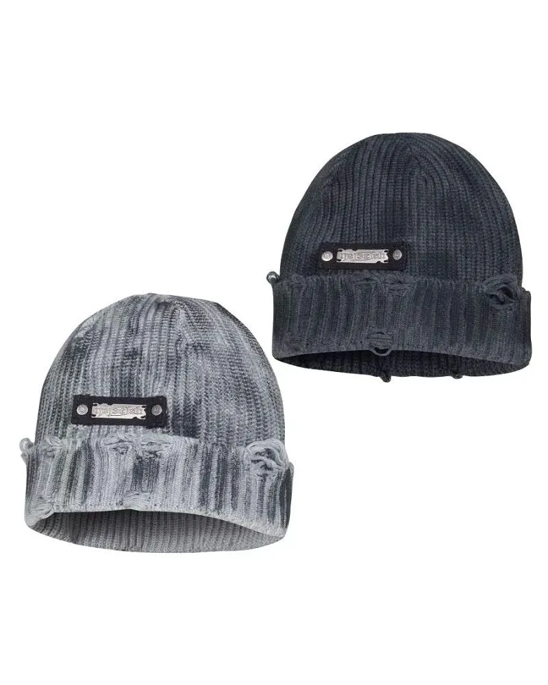 Streetwear Dirty Fit Holed Knit Hat