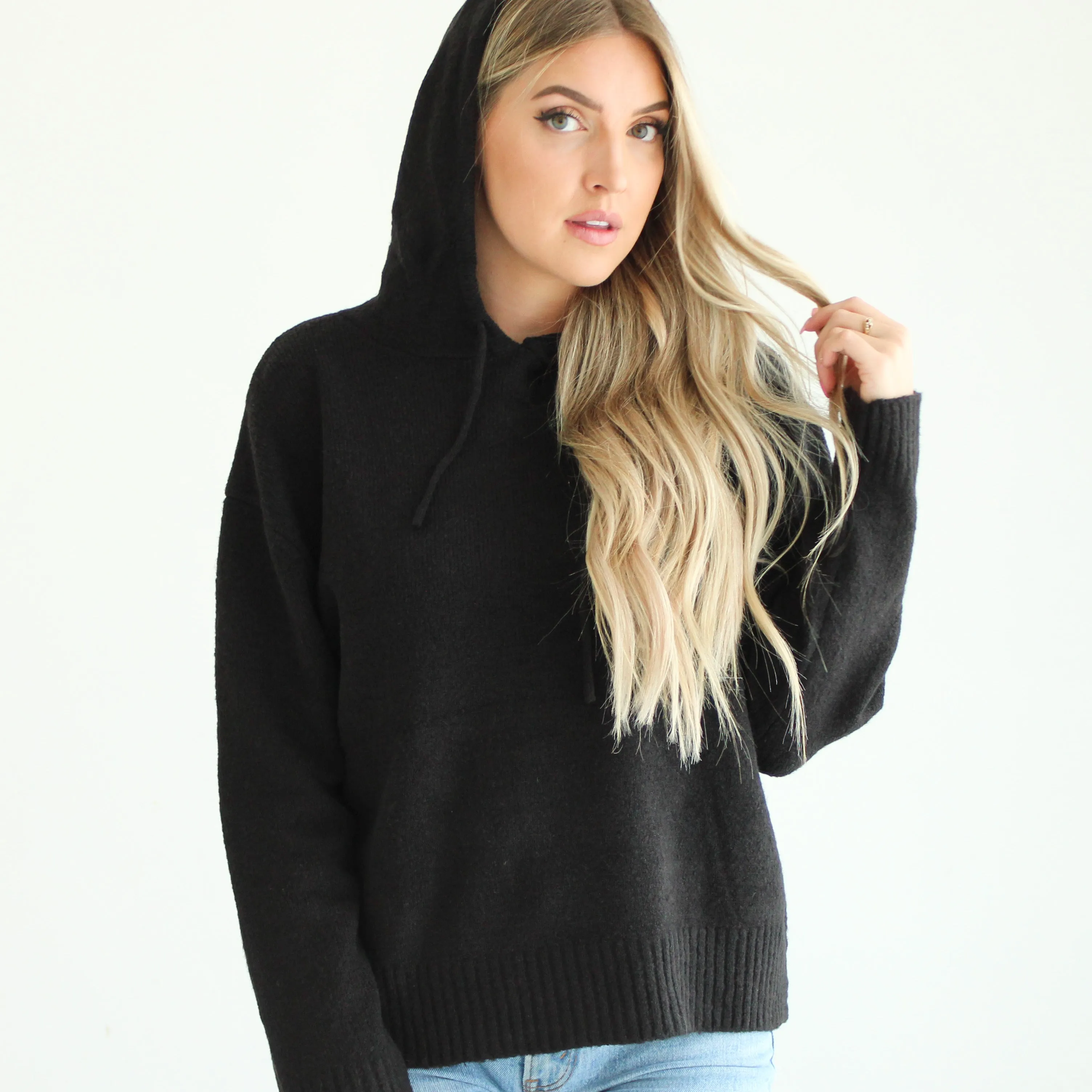 Sweater Hooded Top