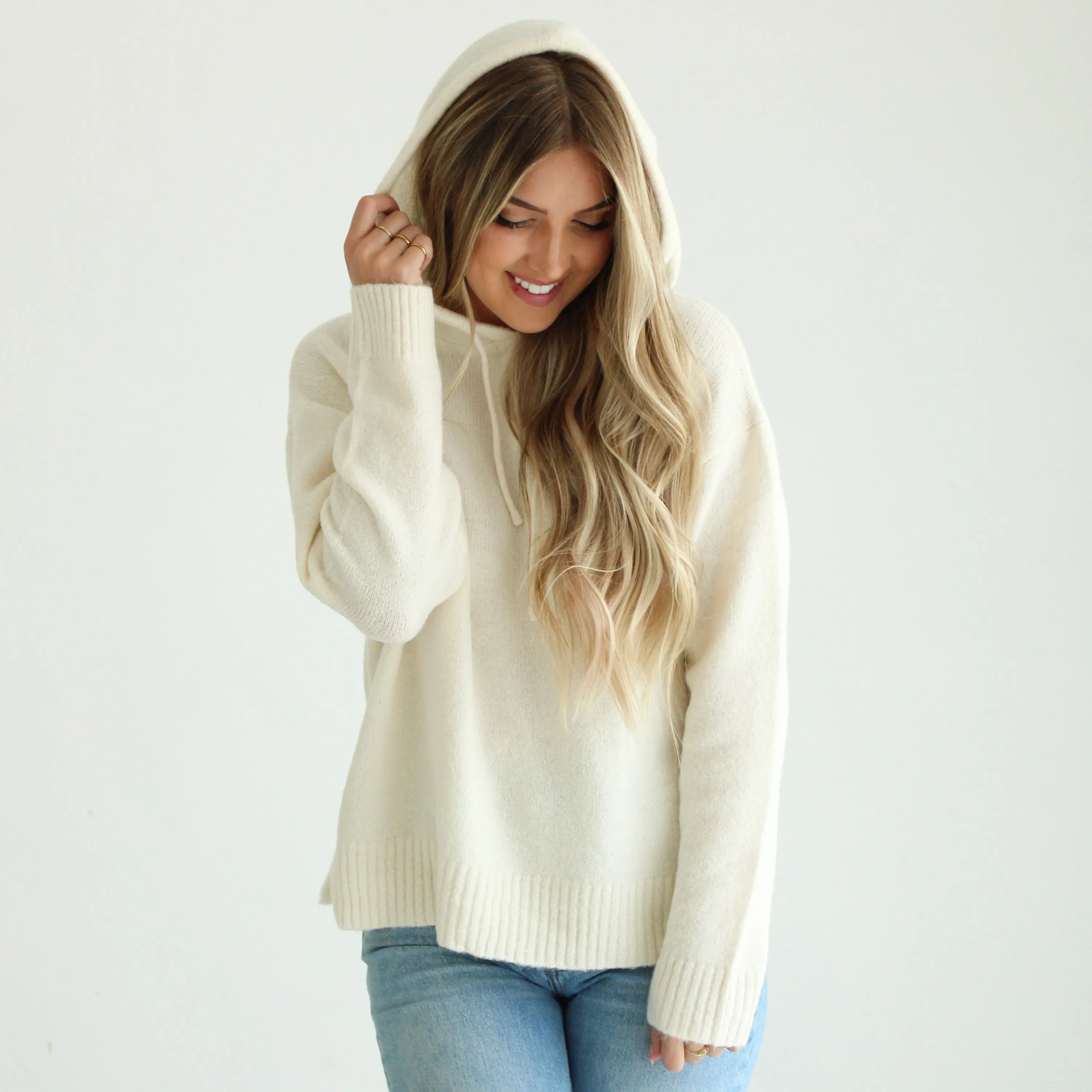 Sweater Hooded Top