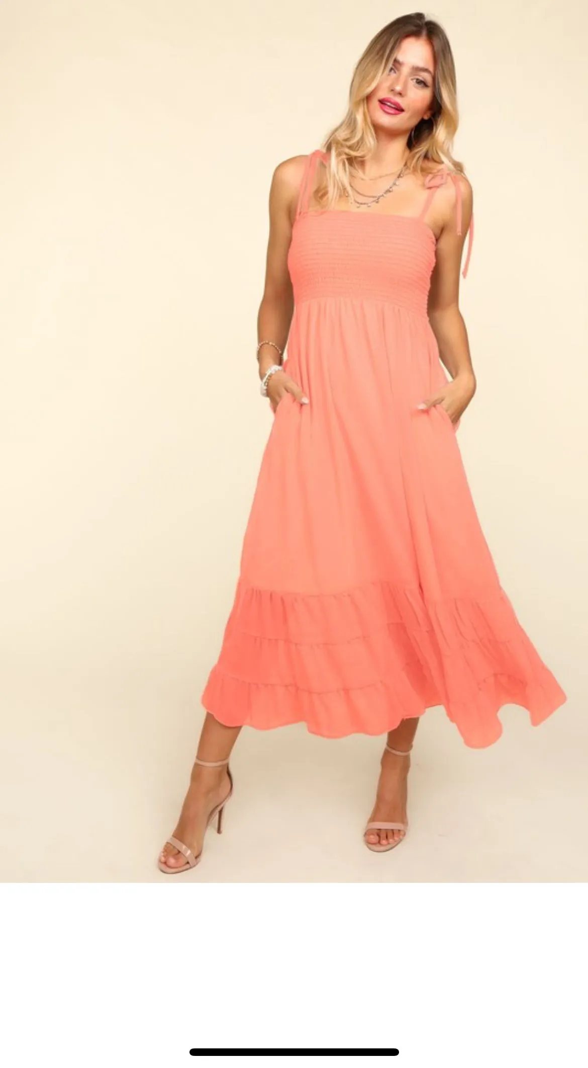 The Carolina Maxi In Peach